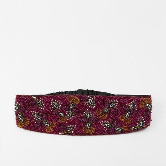 ZARA BEADED SASH BELT-NWT - Picture 1 of 7